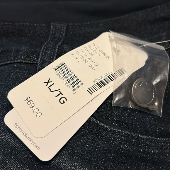 NWTs Thyme Maternity 3 in 1 Maternity Jeans, Sz XL - Picture 8 of 8